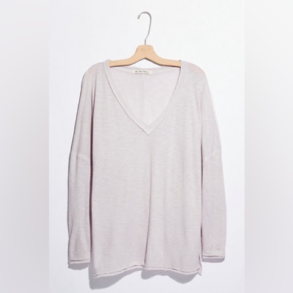 We the Free On My Mind V-Neck Top - XS, Dusted Lavender - Picture 1 of 5